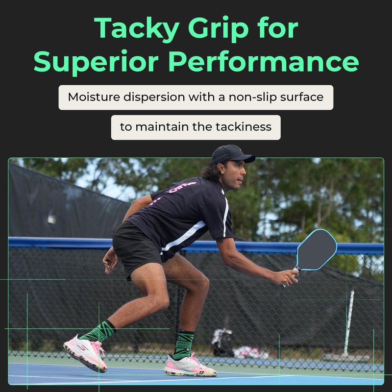 ADV MaxTac Tacky Pickleball Grip Tape - 3 Pack - Extremely Sticky Non-Slip Pickleball Overgrip - Razor-Thin & Easy to Use Pro Pickleball Paddle Grip Tape (3-Pack White)