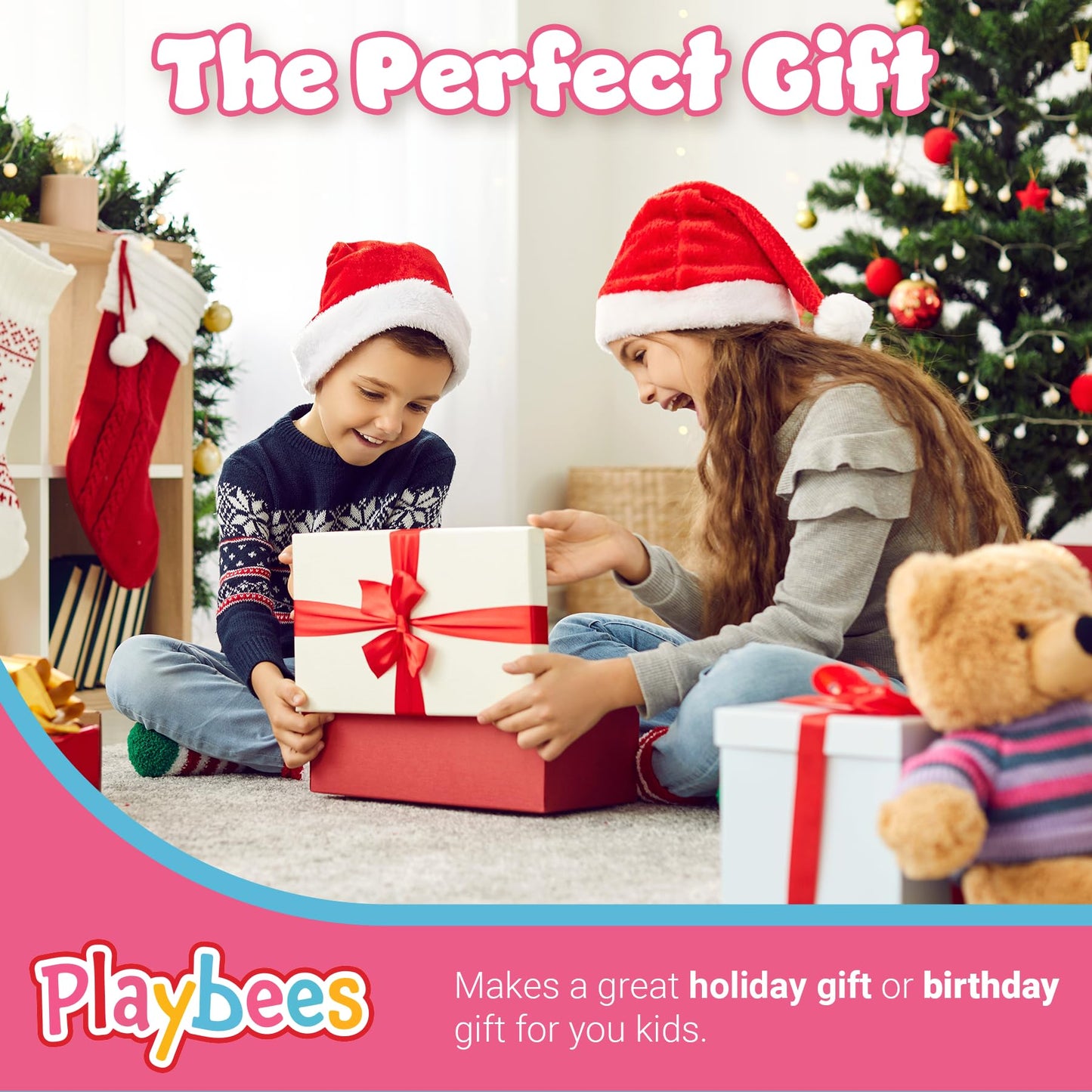 Playbees Large Dart Board for Kids 29" – Sticky Ball Dart Game for Boys & Girls – Indoor/Outdoor Safe Hanging Dartboard – Fun for Ages 3–12 – Perfect Christmas