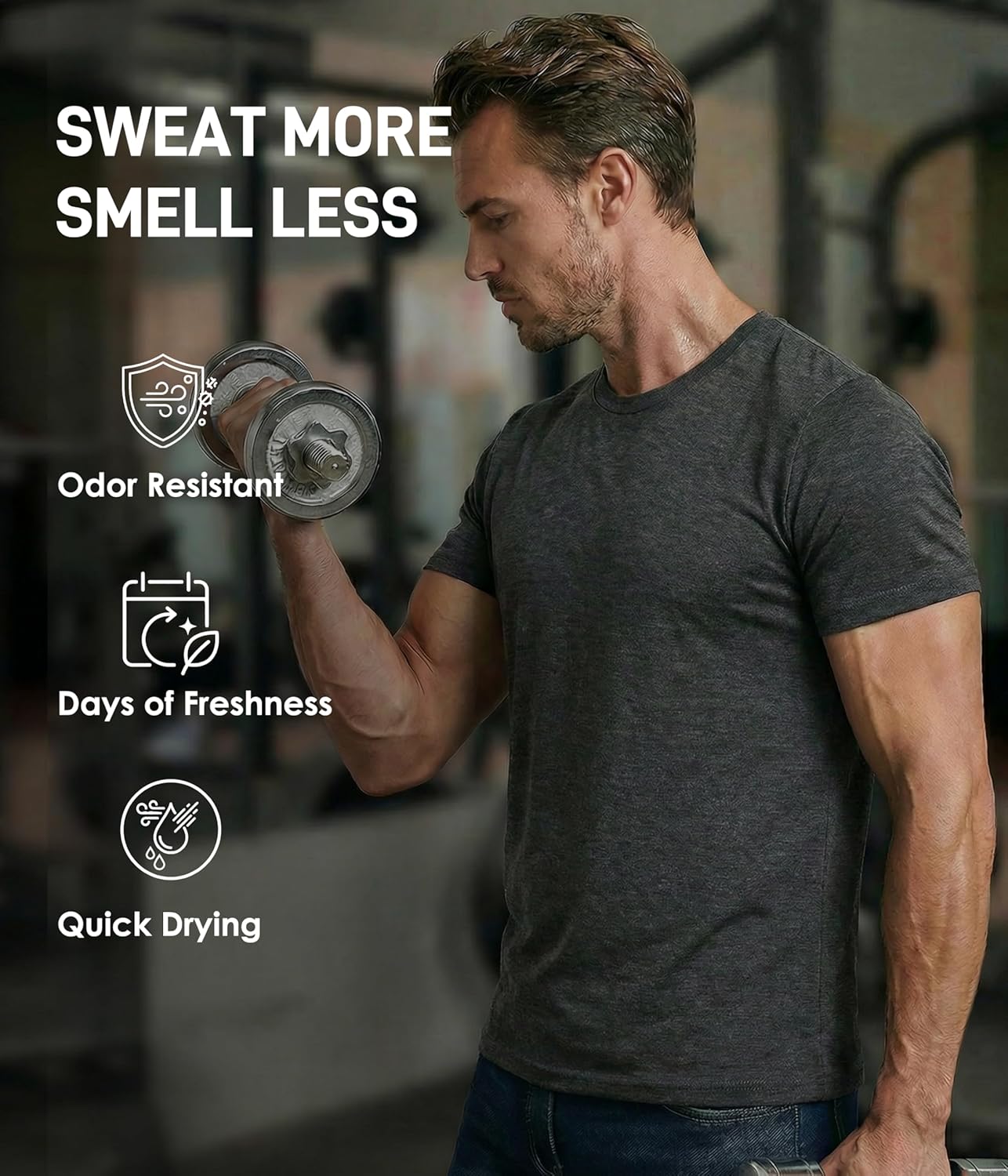 100% Merino Wool T-Shirts for Men - Lightweight Short Sleeve Base Layer | 2 Pack