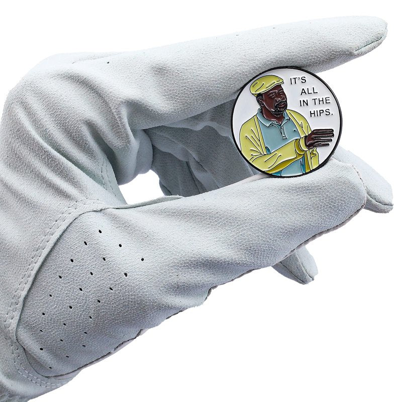 SPORTY BUFF Golf Ball Marker with Magnetic Hat Clip - Funny Golf Gift (CHUBBS Lesson)