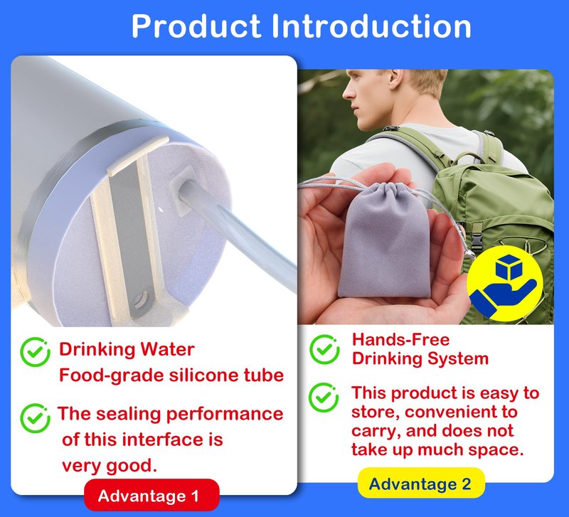 Tube Adapter System - Hands-Free Drinking System for Stanley 30oz, 40oz Tumblers | Leak-Proof Silicone Hose Kit with Magnetic Clip & Cleaning Brush | BPA-Free Travel, Hiking, Wheelchair Accessible