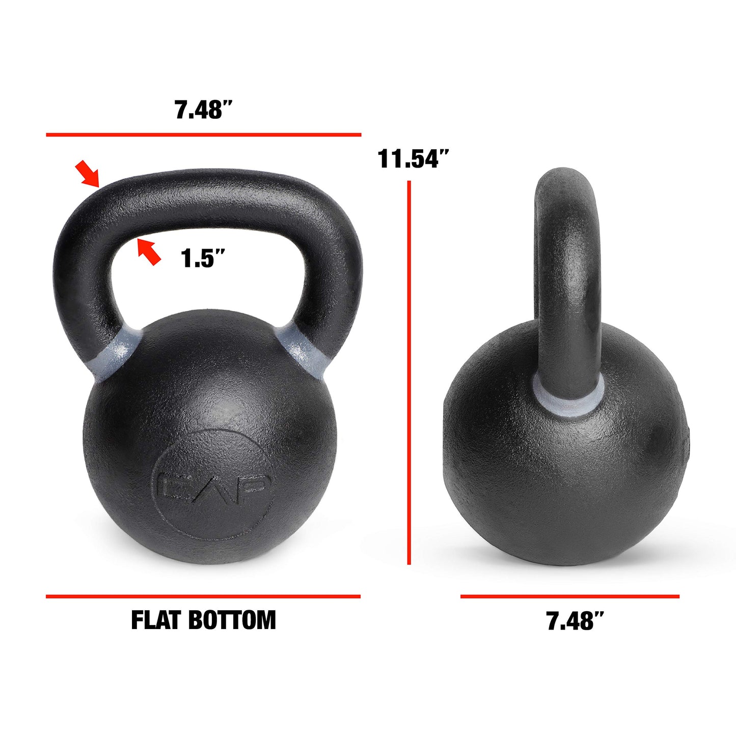 CAP Barbell Cast Iron Competition Kettlebell Weight, 44 Pounds