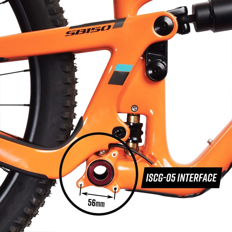 Funn Zippa DH Chain Guide, ISCG05 Interface, BSA Adapter Included, 32T-38T, Mountain Bike Chain Protector (Orange)