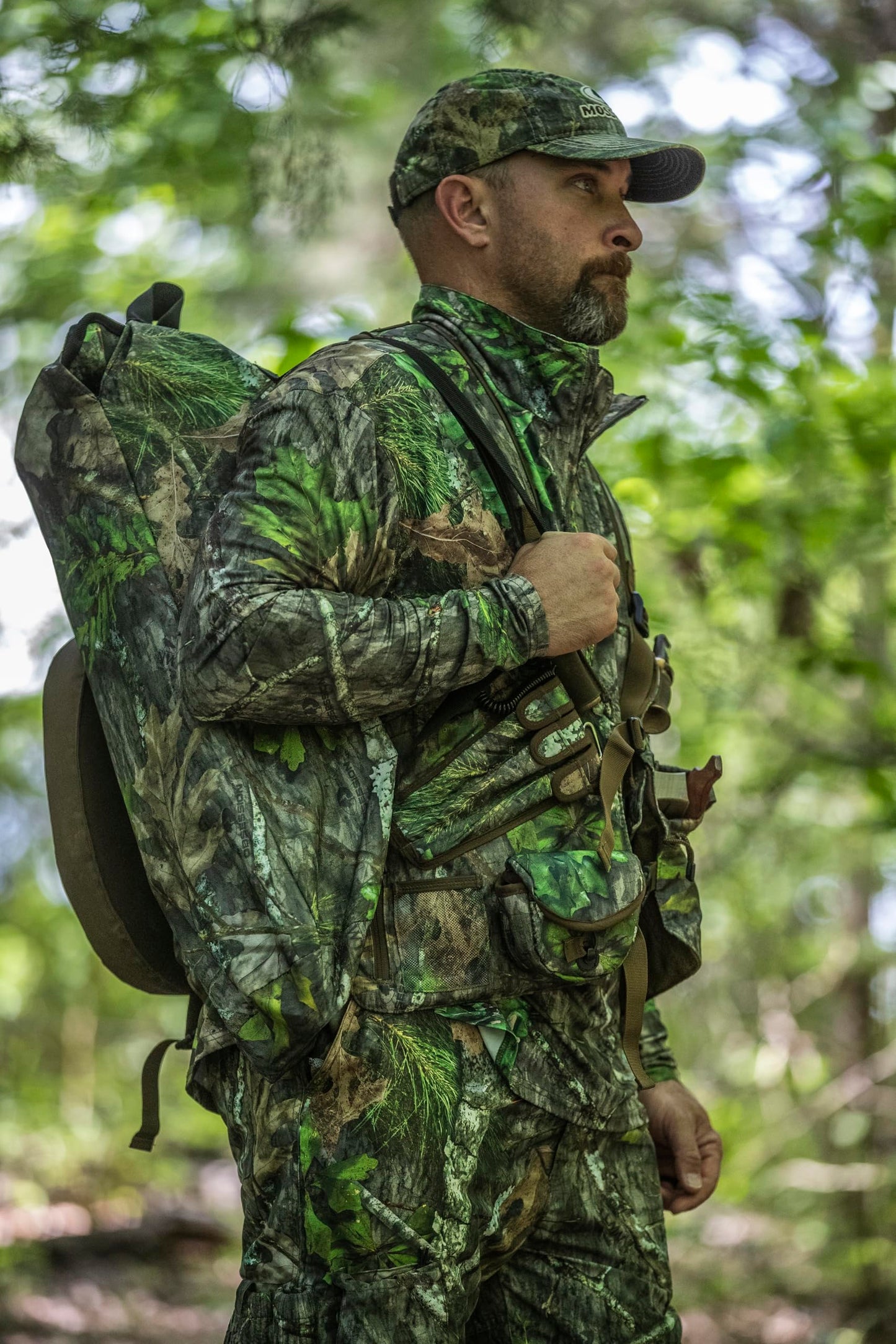 Mossy Oak Men's Tibbee Technical Lightweight Camo Hunting Shirt, X-Large, Original Bottomland