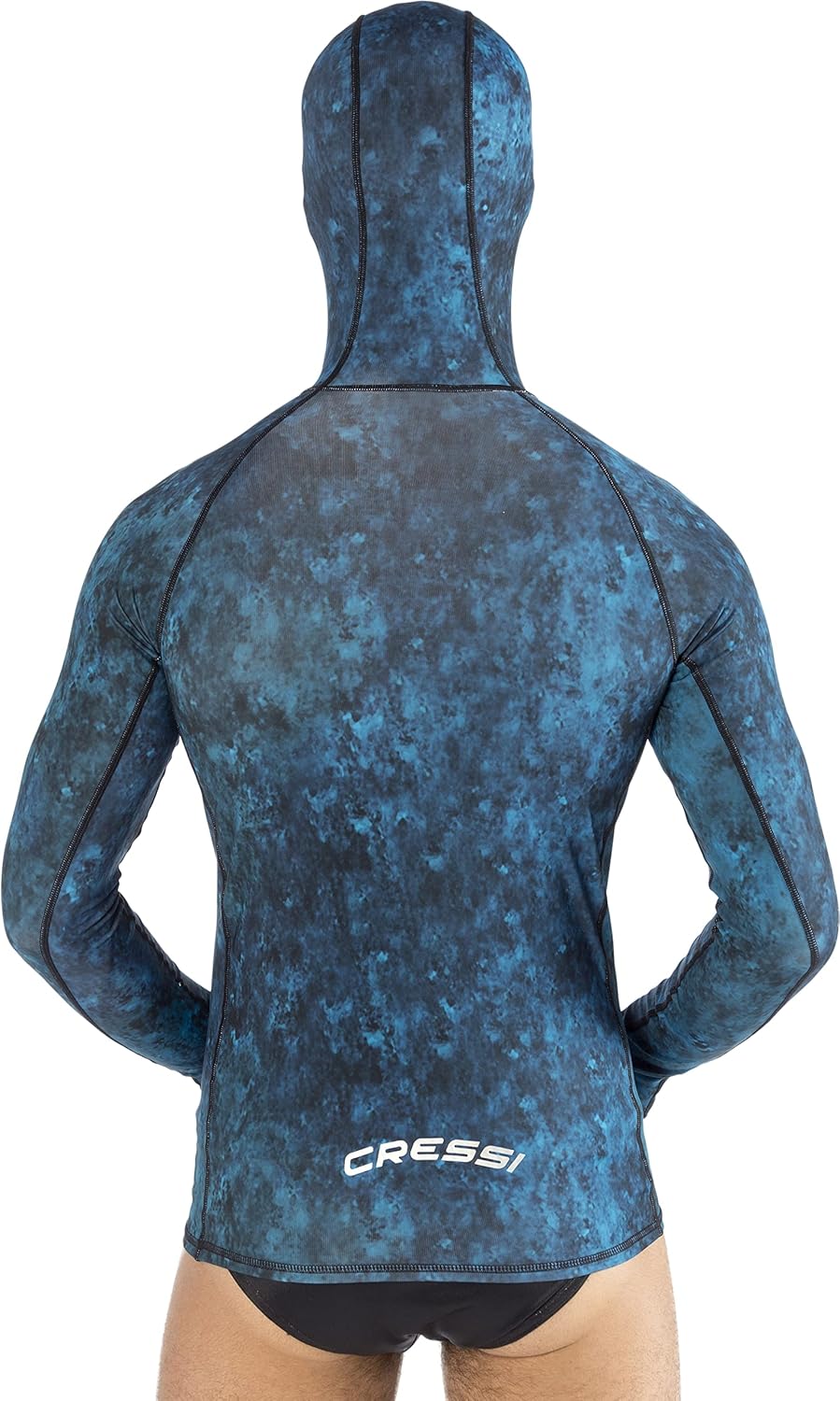Cressi Hunter Hooded Rash Guard Top | Long Sleeve UV Protection Swimwear