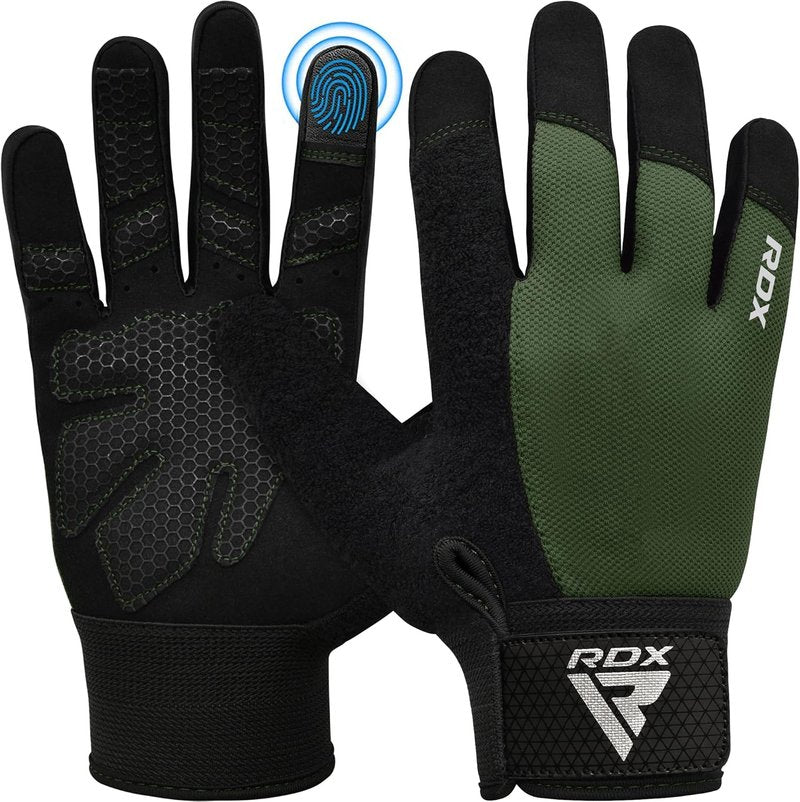 Weight Lifting Gloves - Full Finger Touch Screen, Breathable Anti-Slip Palm Protection | Fitness Training for Men & Women