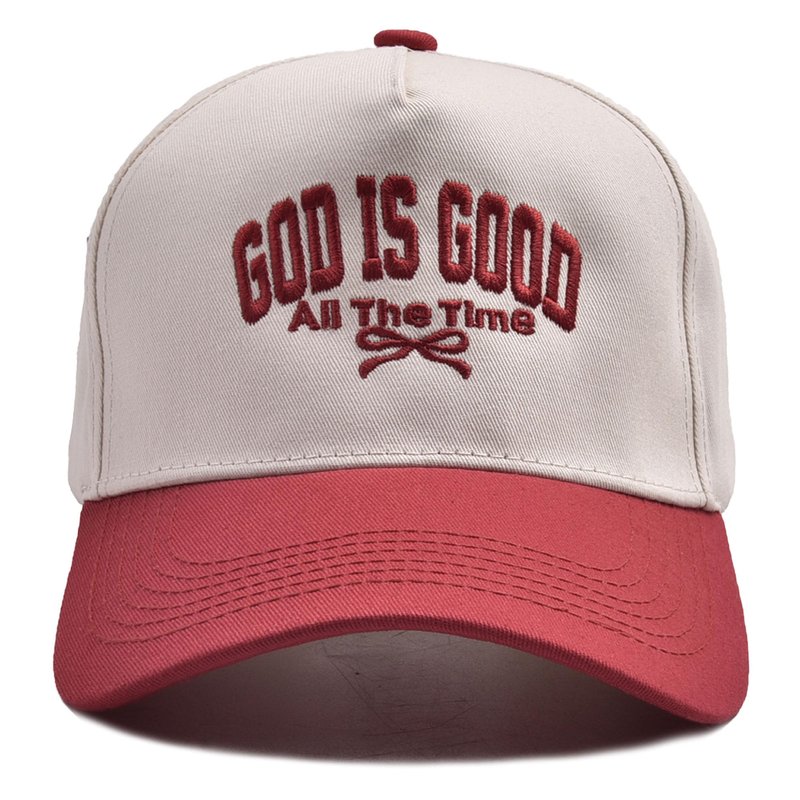 Christian Jesus Hat- 3D Embroidered Adjustable Cotton Faith Blessed Baseball Caps for Men Women Red