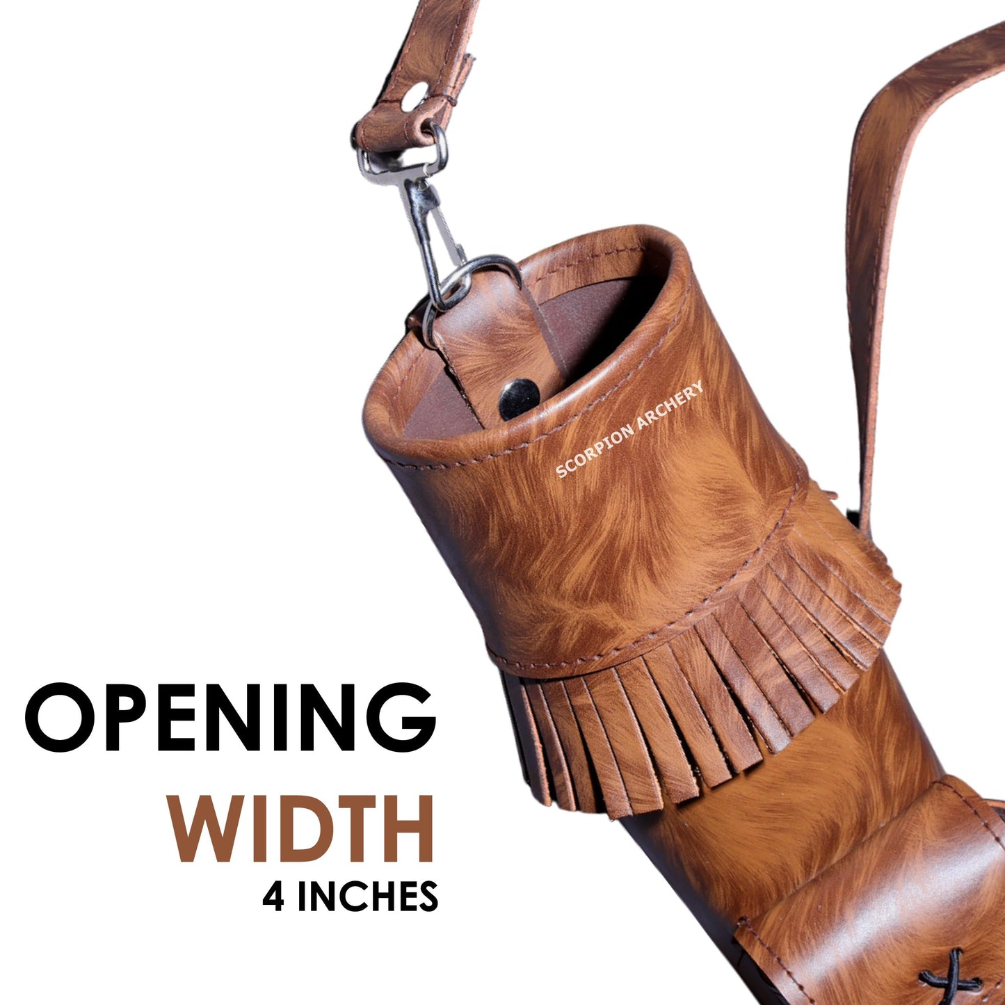 Traditional Leather Archery Quiver - Arrow Holder - Arrow Quiver - Pocket Quiver - Brown Quiver - Sage Quiver - Back Quiver Bow Arrow Holder - Handmade Leather Quiver Gift for him (1325 Tiger)