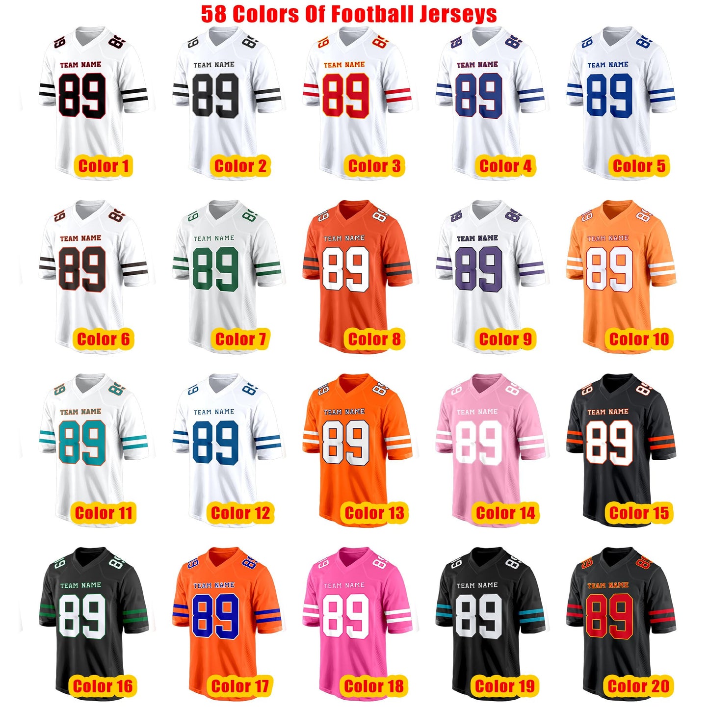 Green Custom Football Jersey for Women Men Team Clothing Name Number Jerseys Personalized Shirt Youth Kids Customized Football Uniform Fans Birthday Gift
