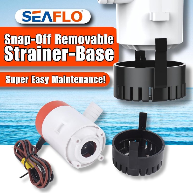 SEAFLO 01 Series 350 GPH Bilge Pump - 12V Marine Submersible with Anti-Airlock Protection | 4-Year Warranty