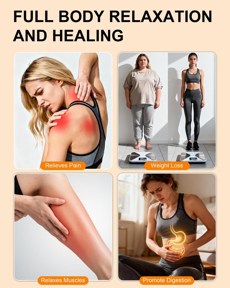 Vibration Plate Machine,180 Speeds Shake Plate for Lymphatic Drainage Weight Loss, Vibrating Fitness Platform 460LB Capacity Whole Body Workout with Bluetooth Home Exercise Gym Equipment for Women Men