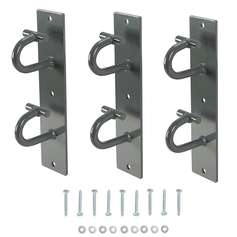 ECOTRIC Resistance Band Wall Anchors, 3 Set Workout Wall Mount Hooks for Body Weight Strength Training Yoga, Home Gym