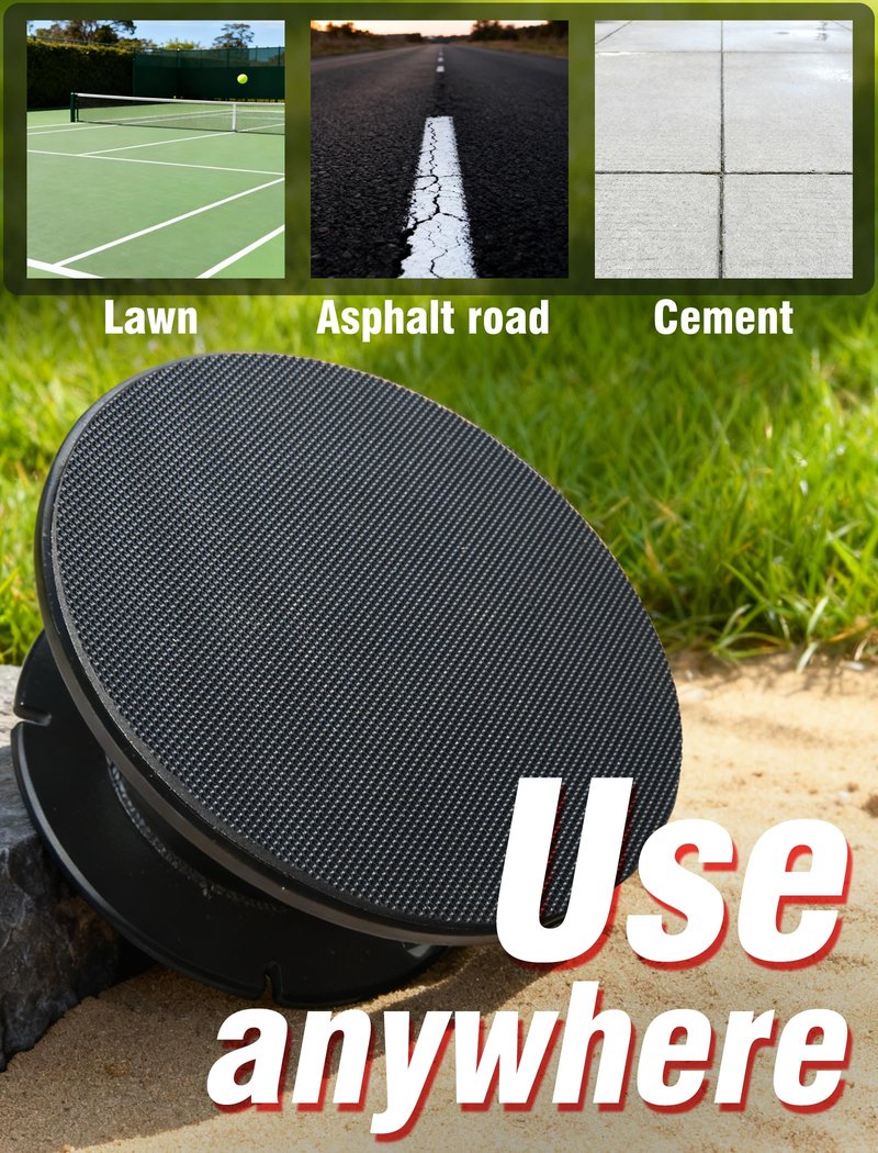 VAIIO Professional Tennis Trainer - Full Metal Portable Solo Rebounder with 3 High-Elastic String Balls, Ideal for Adults, Kids, Beginners & Advanced Players