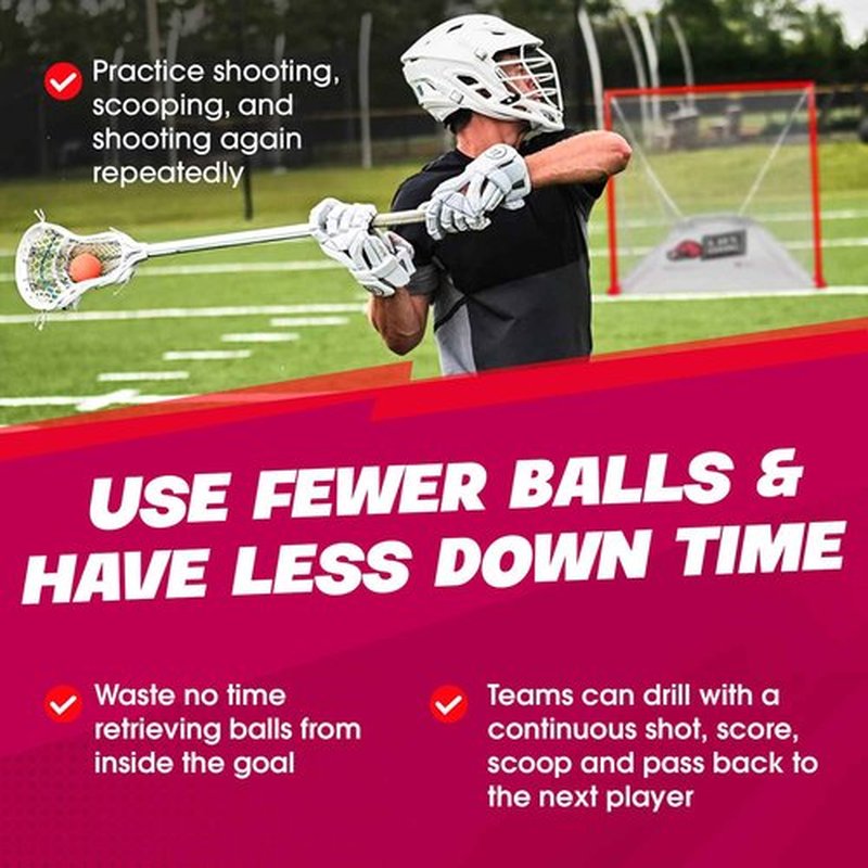 Goal Sports Innovation Lax Dog, Lacrosse Goal Ball Return Insert, Durable PVC Mesh In-Goal Rebounder, Easy-to-Install Net for Lacrosse, 6ft x 6ft