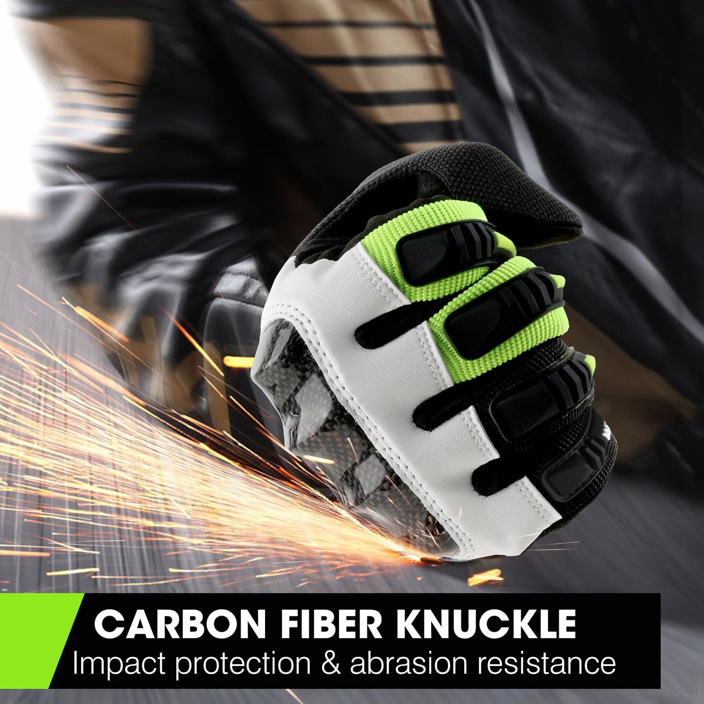 WTACTFUL Motorcycle Gloves Men Women, Carbon Fiber Touchscreen Breathable