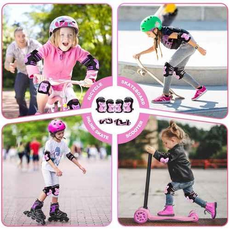 2PM SPORTS Silver S Inline Skates & Pink S Protective Gear Set