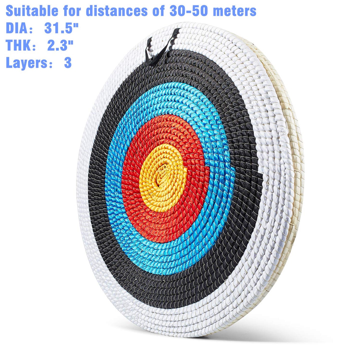 KAINOKAI Traditional Hand-Made Straw Archery Target,Arrow Target for Recurve Bow Longbow or Compound Bow(A Traditional Target Dia Φ:31.5in / 3 Layers)