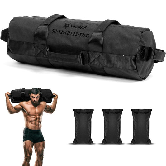 Yes4All Sandbags for Working Out, Unfilled Adjustable Sand Bags for Weight Training with Handles, Multiple Colors & Sizes 5-200lbs