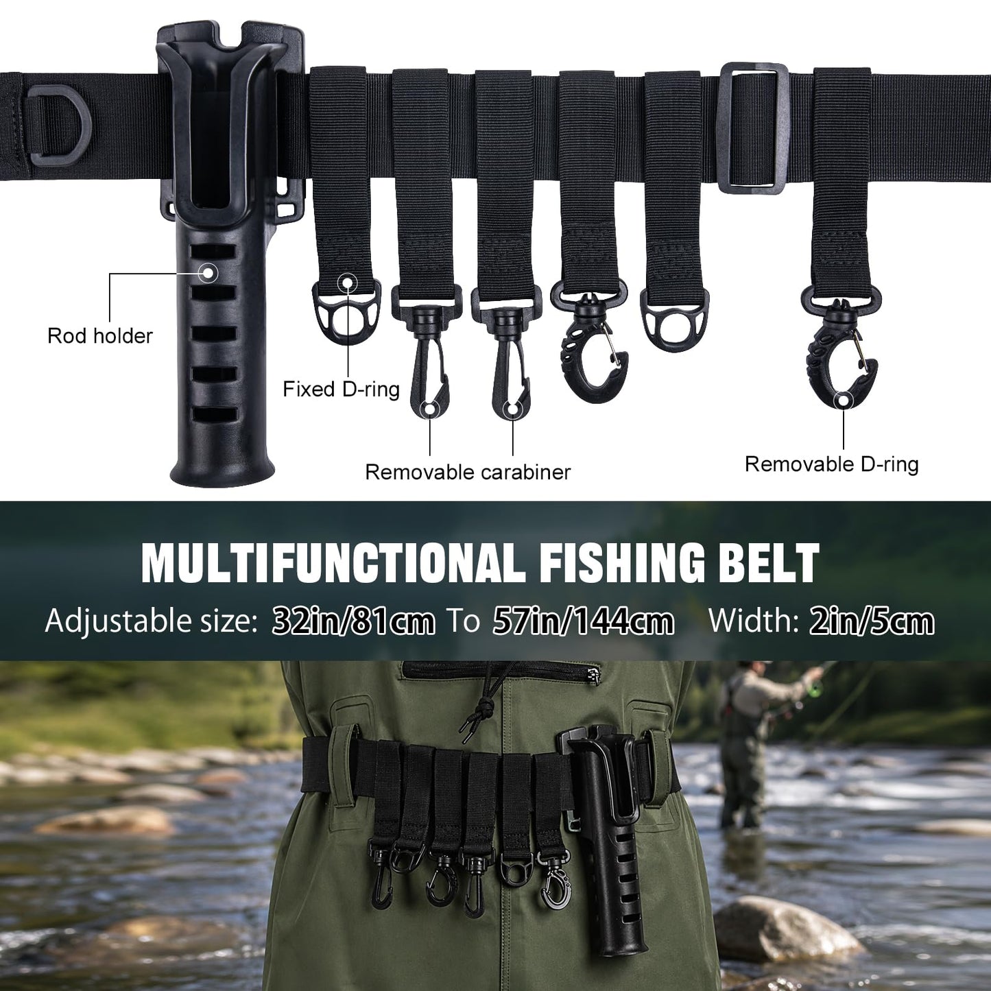 Goture Bootfoot Chest Fishing Wader 2-Ply Nylon & PVC Waterproof Men Women