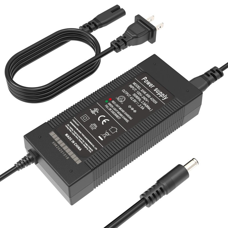EVAPLUS UL Certified 42V 2A Fast Charger with 5 Type Plugs for 36V Lithium Batteries- Compatible with Pocket Mod, Sports Mod, Electric Scooters