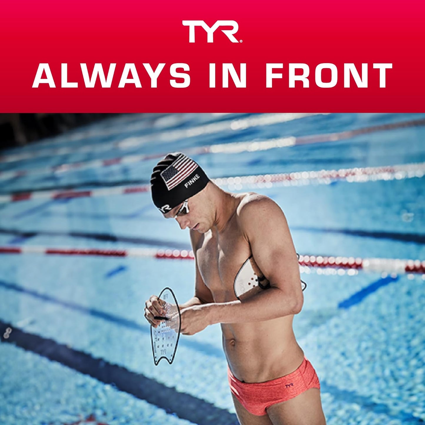 TYR Catalyst Stroke Swim Paddles - Durable Training Hand Fins for Strength & Technique | Adult Size