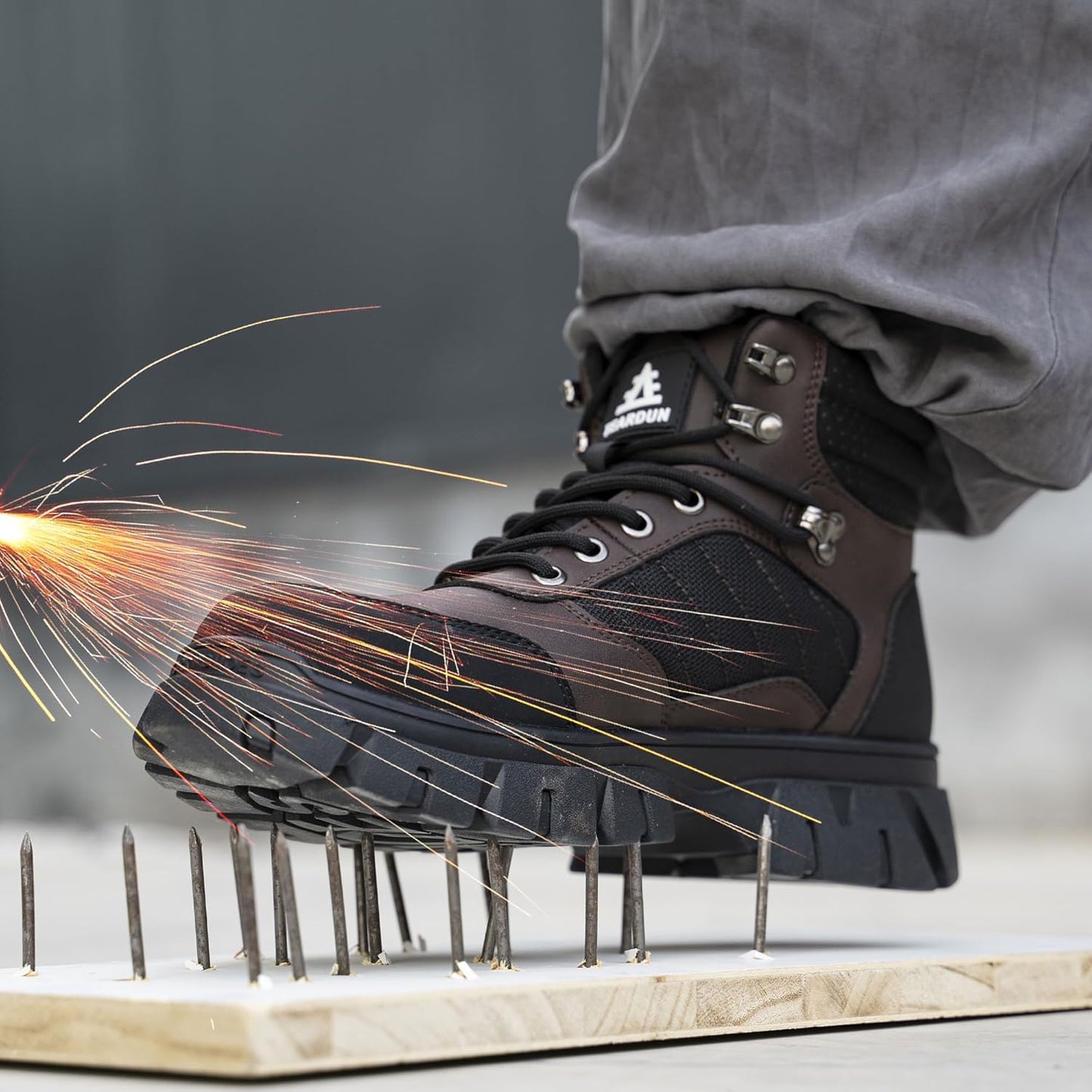 Steel Toe Boots for Men - Waterproof Non-Slip Work Shoes | Breathable Comfort & Lightweight Design
