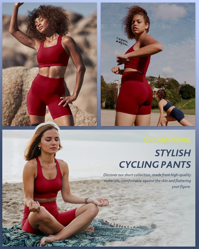 Biker Shorts for Women - High Waisted Spandex with Pockets | Tummy Control Gym, Running, Yoga - 3"/5"/8" Options