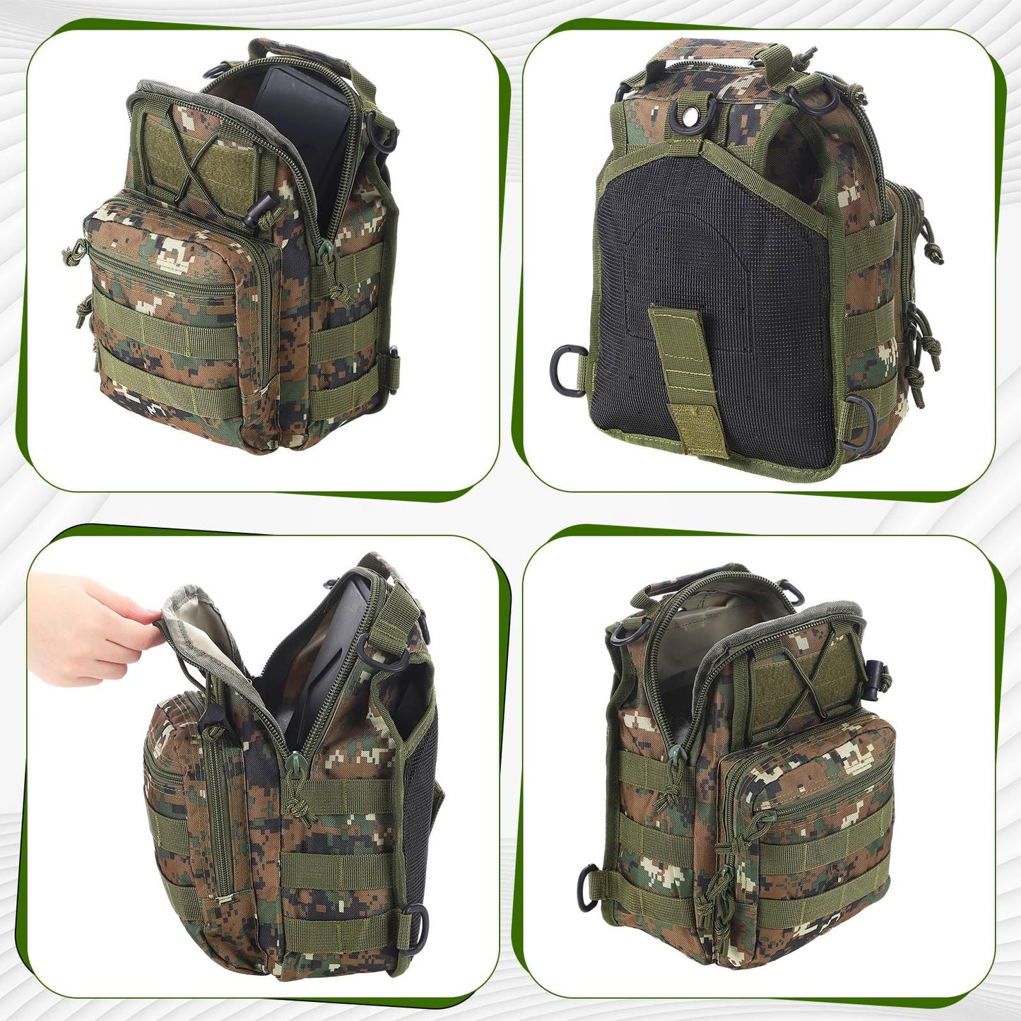 Seenelling 482 Pcs Fishing Tools Kit Fishing Accessories Kit Include Fish Hook Lures Hook Remover Lip Gripper Backpack for Men Women Gifts(Camo)