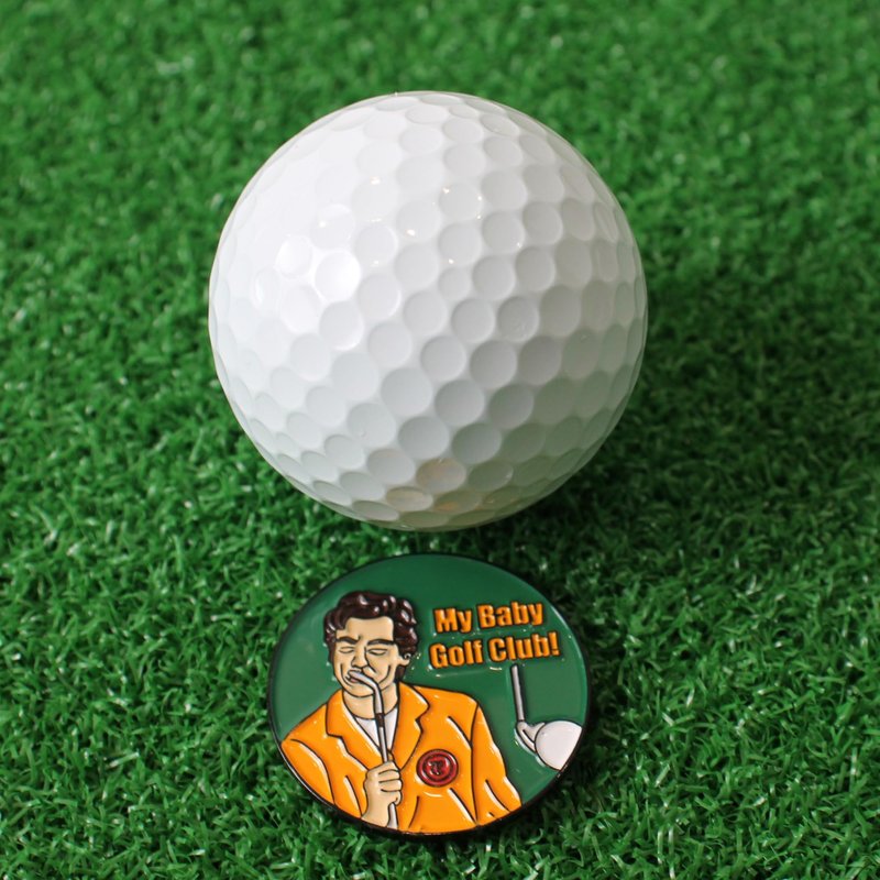 SOWPOPY Funny Golf Ball Marker Golf Gifts for Men, Magnetic Ball Markers Golf Hat Clip Cool Golf Accessories for Golfers, (8 Markers & 2 Hat Clips)