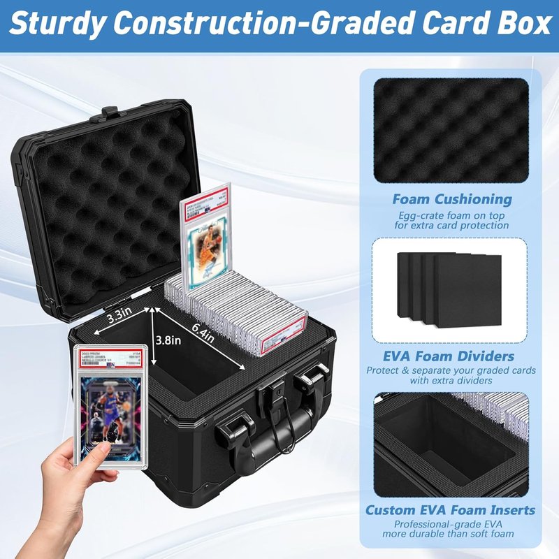 ICIMBI Graded Card Storage Box - PSA Slab Case for Sports Cards | Fits PSA, CSG, BGS