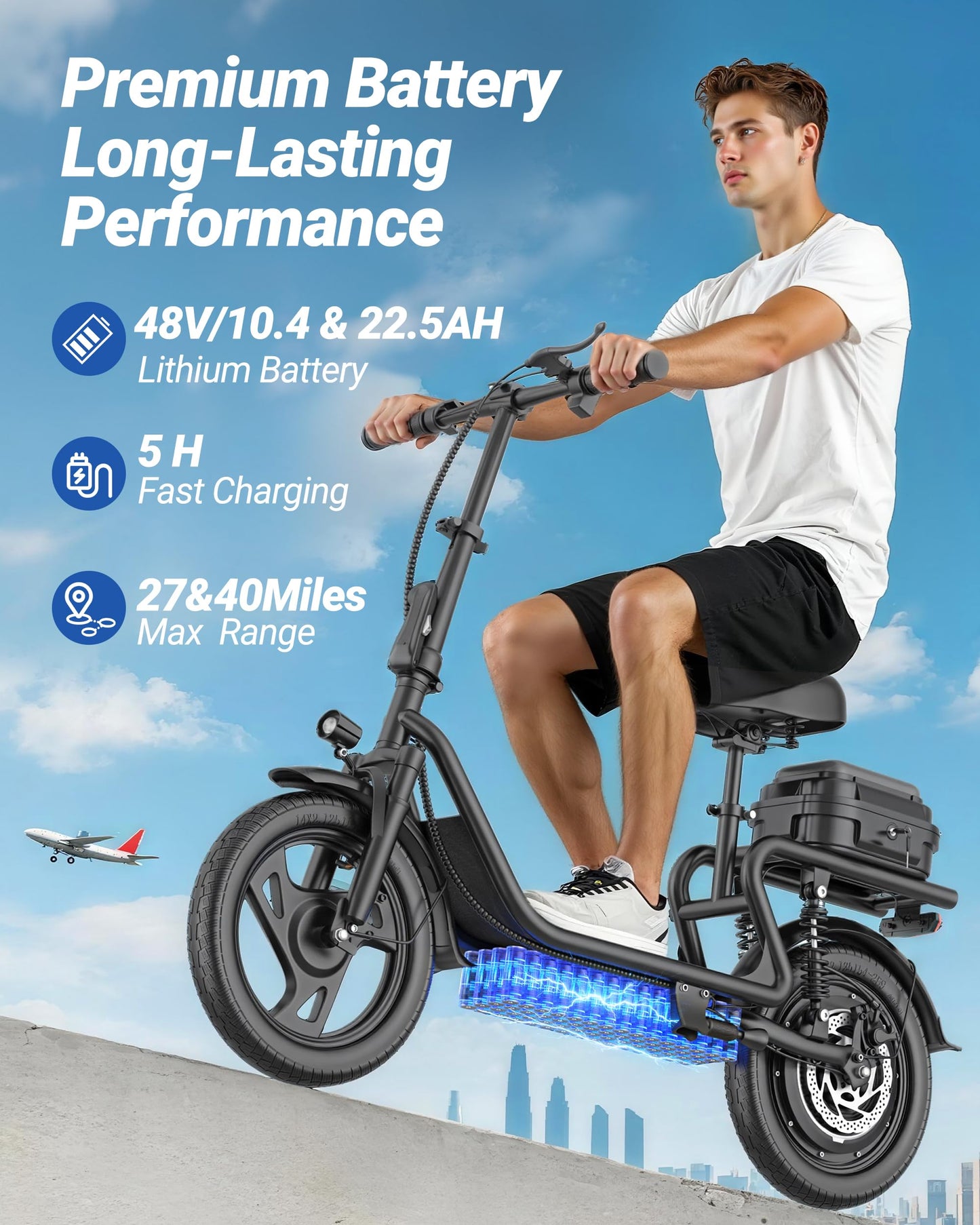 MAXSHOT Electric Scooter for Adults, 8.5/14" Tires, 19/22Mph, 350W/500W Motor, 16-28 Miles Range, Folding E-Scooter with Dual Suspension,APP Control