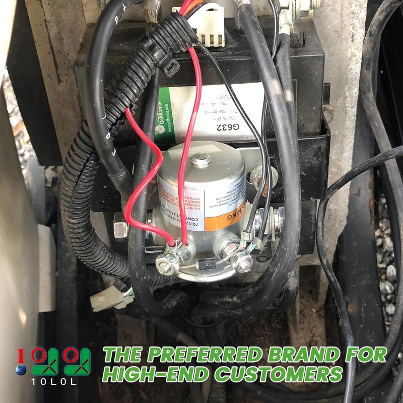 10L0L 36 Volt #70 Series Continuous Duty Solenoid Relay for EZGO TXT & Marathon 1980-2010 Electric Carts, Include Resistor & Diode, Replace OEM# 27855G01, 11761G1, 27855G02, 31680G1