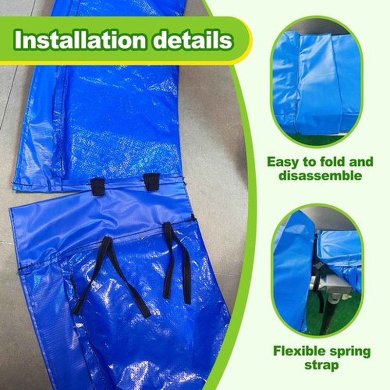 Deomod Trampoline Pad, Trampoline Replacement Safety Pads, Universal Round Trampoline Pad, Trampolines Spring Cover, Fits 10ft 12ft 14ft Frames, Disconnect Interface - Waterproof Accessories