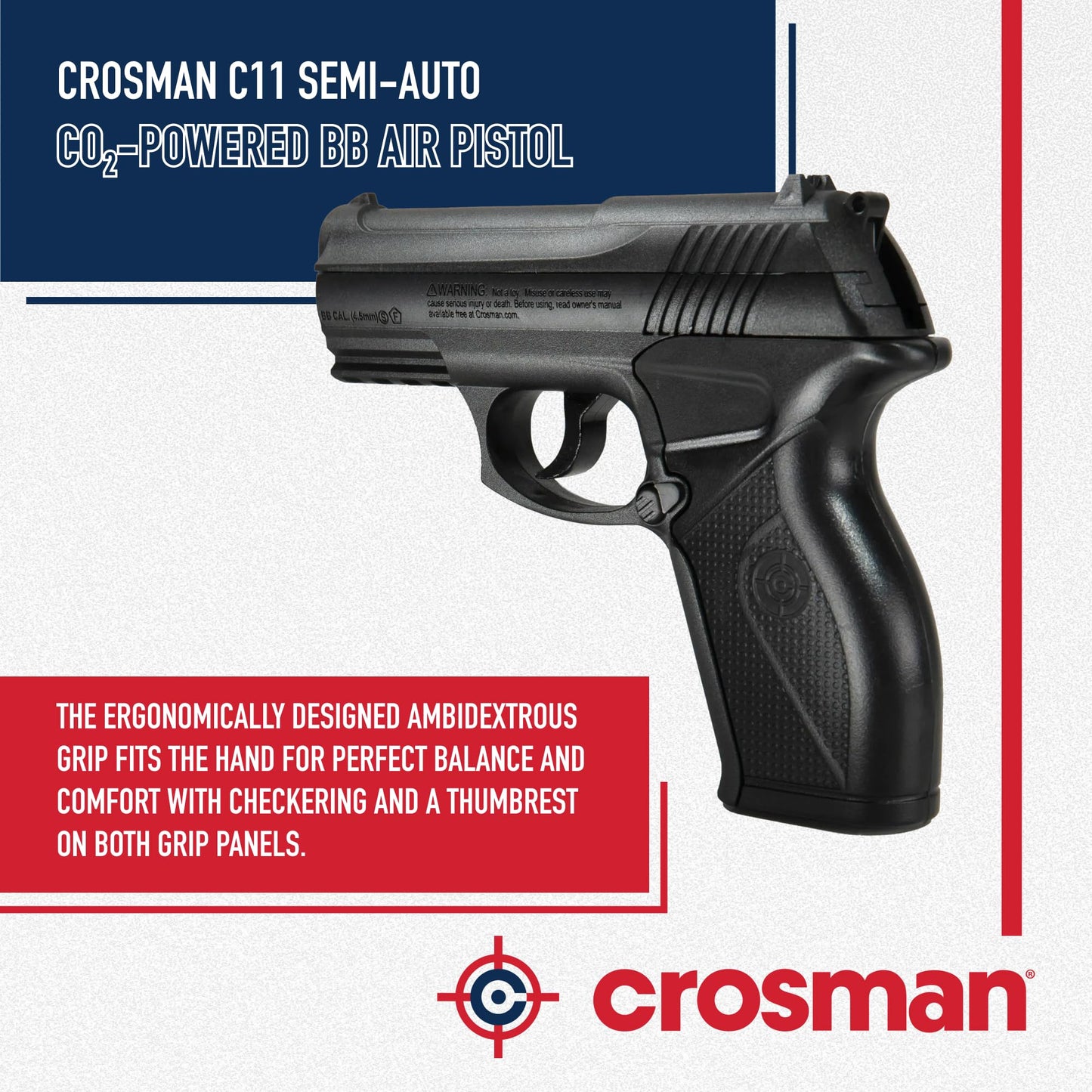Crosman C11 Semi-Auto CO2-Powered BB Air Pistol
