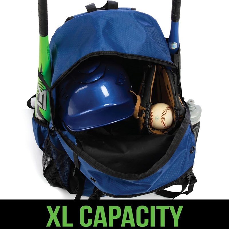 Athletico Advantage Baseball Bag - Durable Baseball Backpack with External Helmet Holder | Fits Youth & Adult Gear, Holds Bat, Glove & Shoes