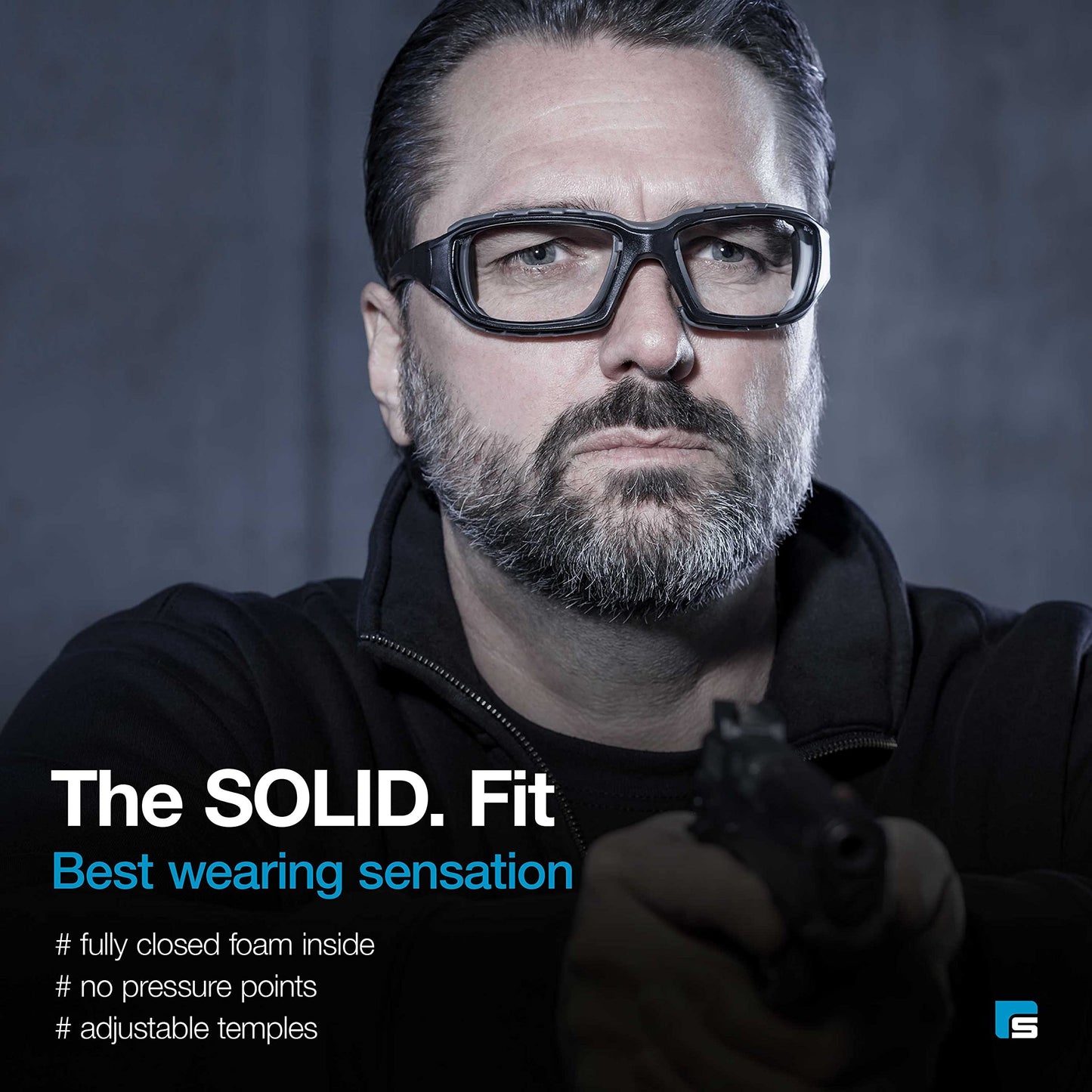 SolidWork Shooting Glasses, Ballistic Glasses, Tactical Glasses, Gun Safety Glasses, Gun Range Eye Protection for Men & Women