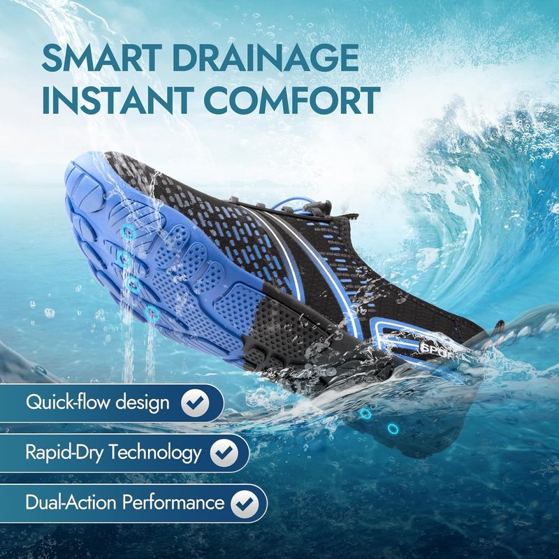 Hiking Barefoot Water Shoes - Quick Dry Aqua Shoes for Men & Women | Ideal for Beach, Pool, Kayaking & Outdoor Sports