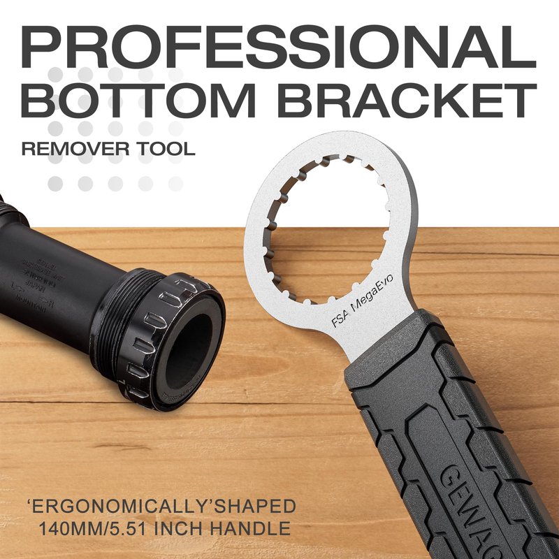 Bicycle Bottom Bracket Tool - Bottom Bracket Removal Install Tool Compatible with Shimano Hollowtech II/BB9000, BBR60,FSA MegaEvo - BB Remover with Crank cap wrench(FSA MegaEvo)