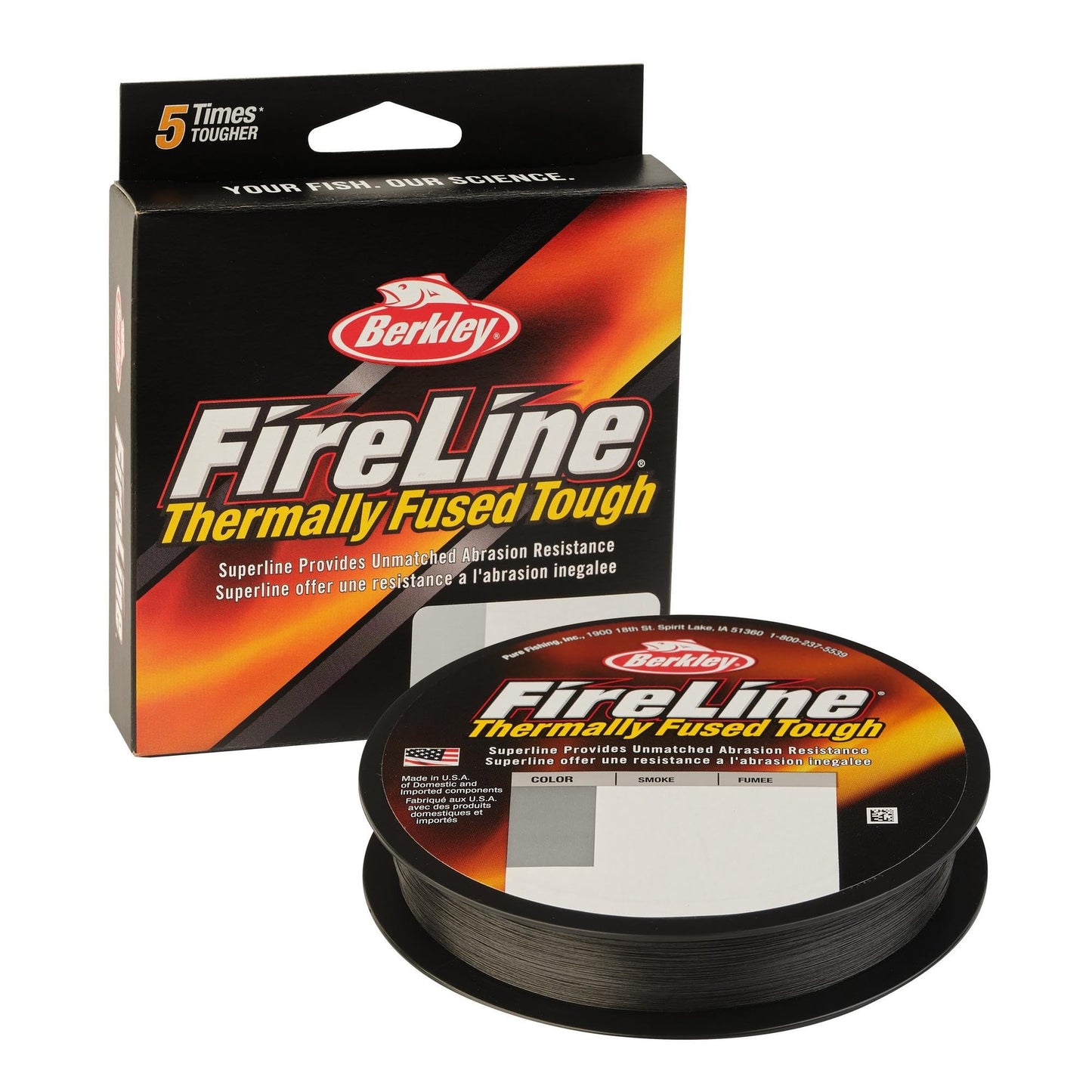 Berkley FireLine® Superline, Smoke, 17lb | 7.7kg, 125yd | 114m Fishing Line, Suitable for Freshwater Environments
