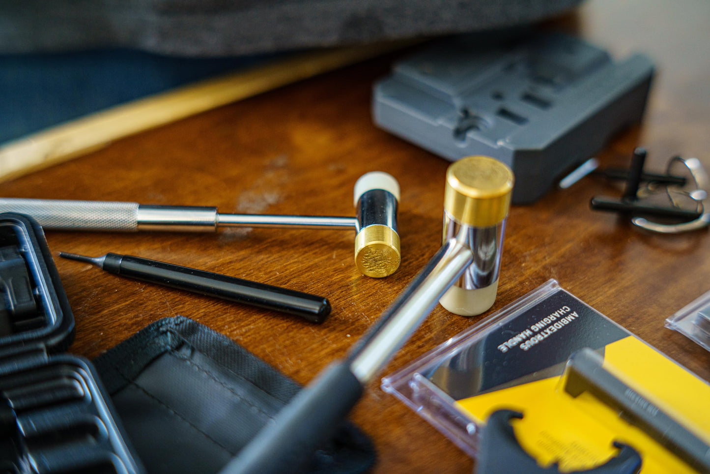 Wheeler Roll Pin Install Tool Kit with Trigger Install Tool, Punches, Brass/Polymer Hammer and Storage Case for Gunsmithing and Firearm Maintenance