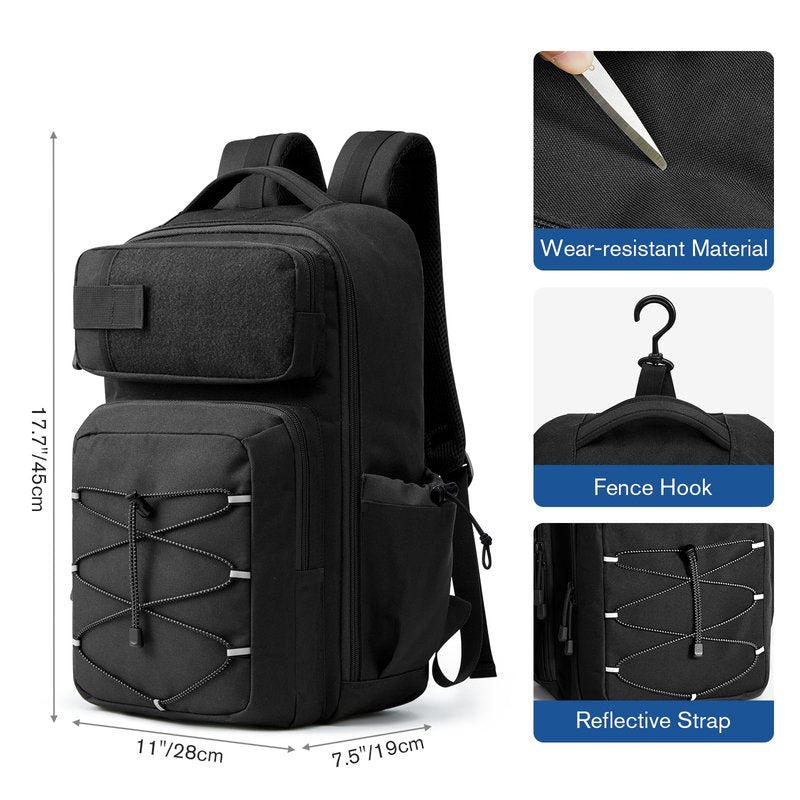 G4Free Pickleball Bag Fits 2 to 6 Paddles, Large Pickleball Backpack with Fence Hook for Men and Women(Black)