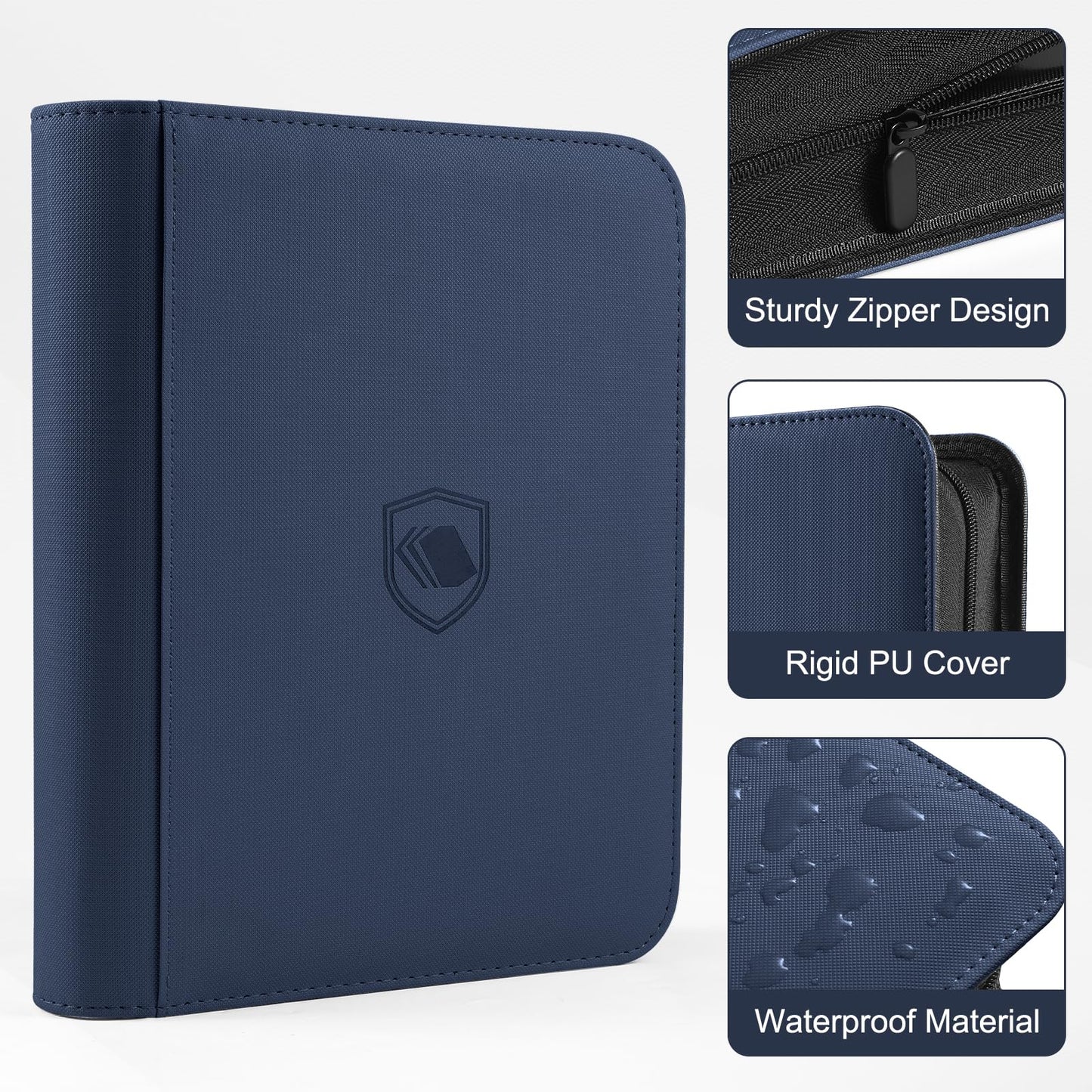Top Loader Binder 4 Pocket, Holds 160 Toploaders, 100 Toploaders INCLUDED
