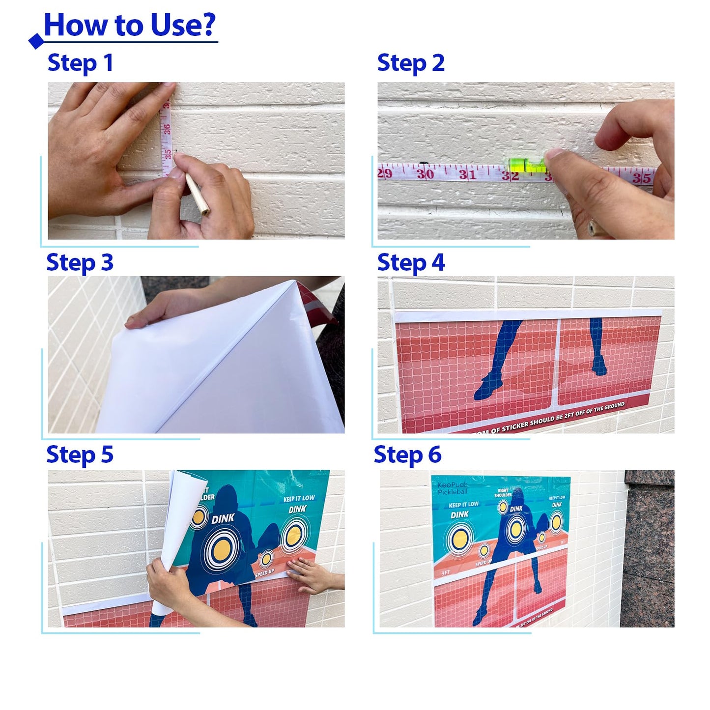 KeoPuals Pickleball Dink Pad - Training Wall Dink Pads for Practice