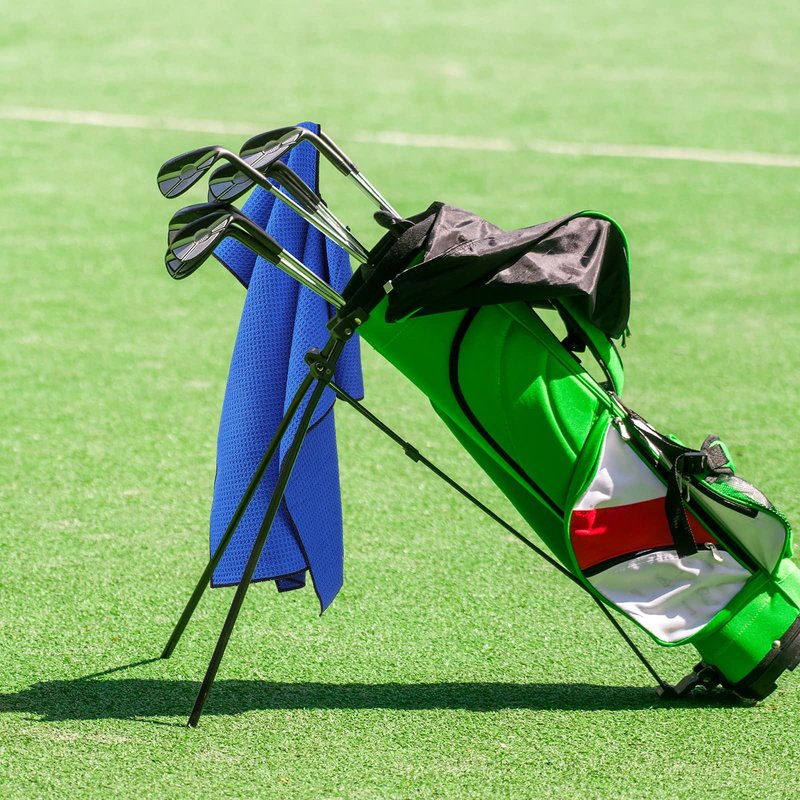 Moukeren 3 Pcs Center Cut Golf Towel 16" x 40" Microfiber Waffle Texture with Center Slit Hole Drapes Over Clubs Large Size Caddy Towel for Golfer Players Men Women Sports Gifts