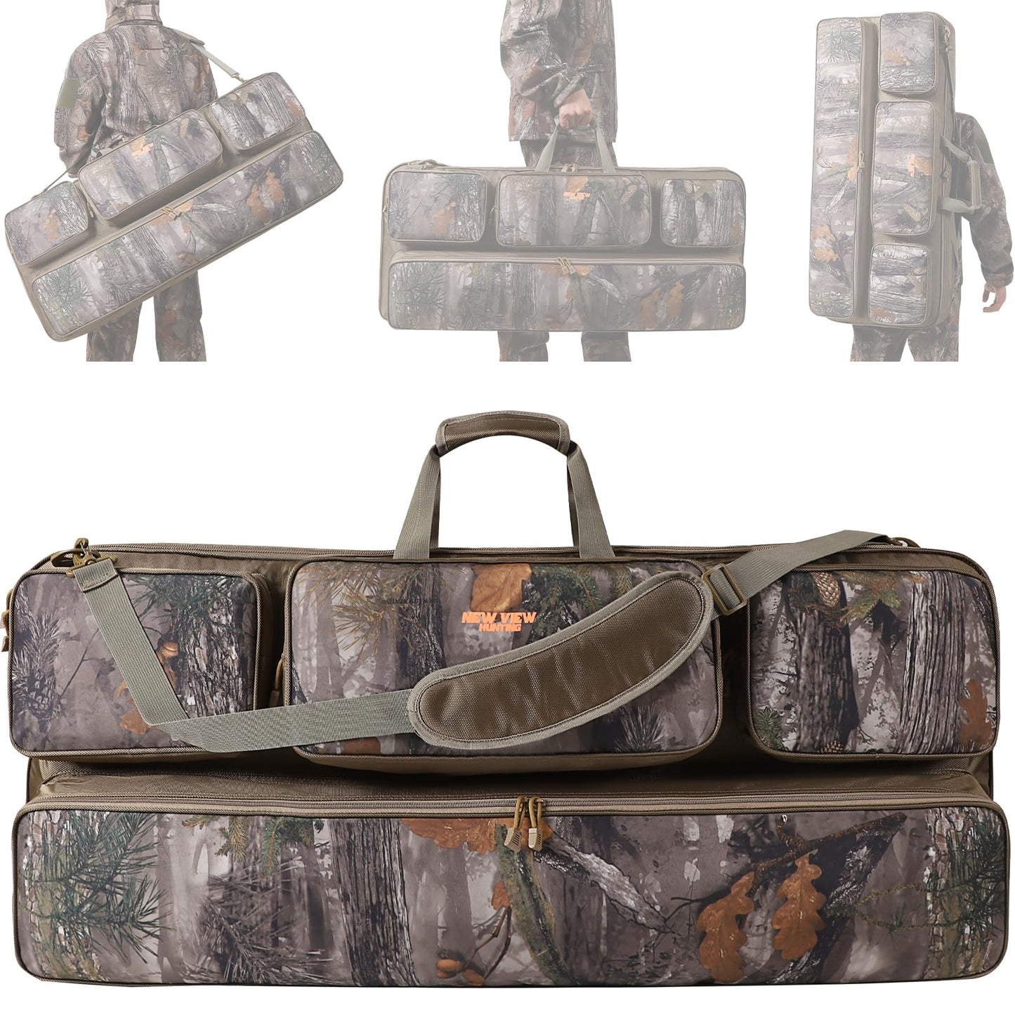 NEW VIEW Bow Case - Protects Your Compound Bow - Features Large Compartment, Soft Padding, Comfortable Carrying Options & Multiple Accessory Pockets - Lightweight Durable Archery Bow Bag