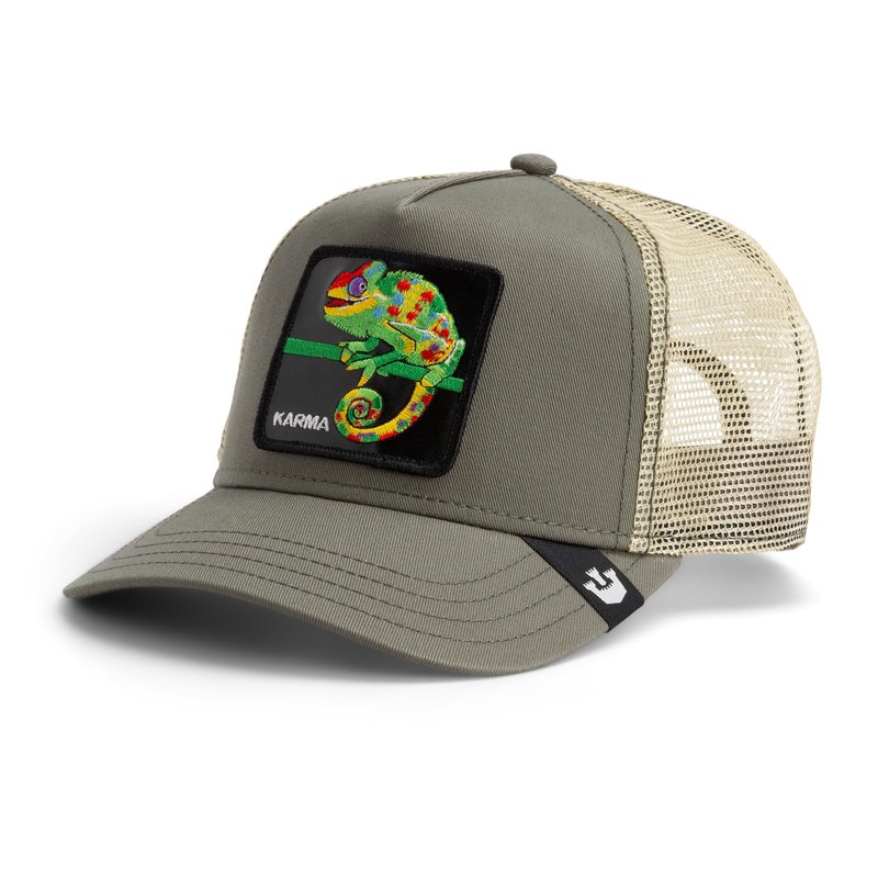 Goorin Karma Chameleon Trucker Hat for Men and Women, Olive, One Size, Unisex