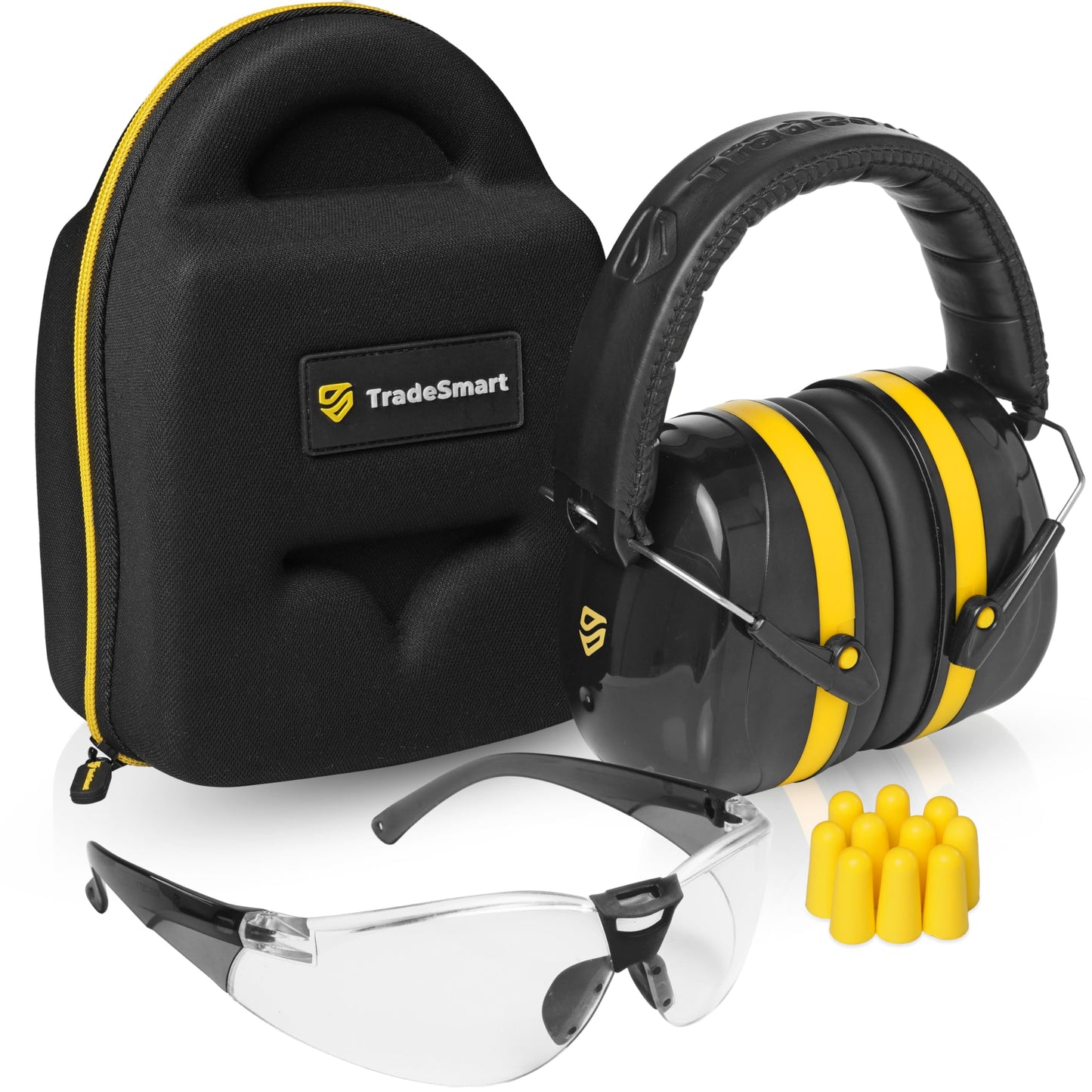 TradeSmart Shooting Ear & Hearing Protection NRR 28 Safety Earmuffs Yellow