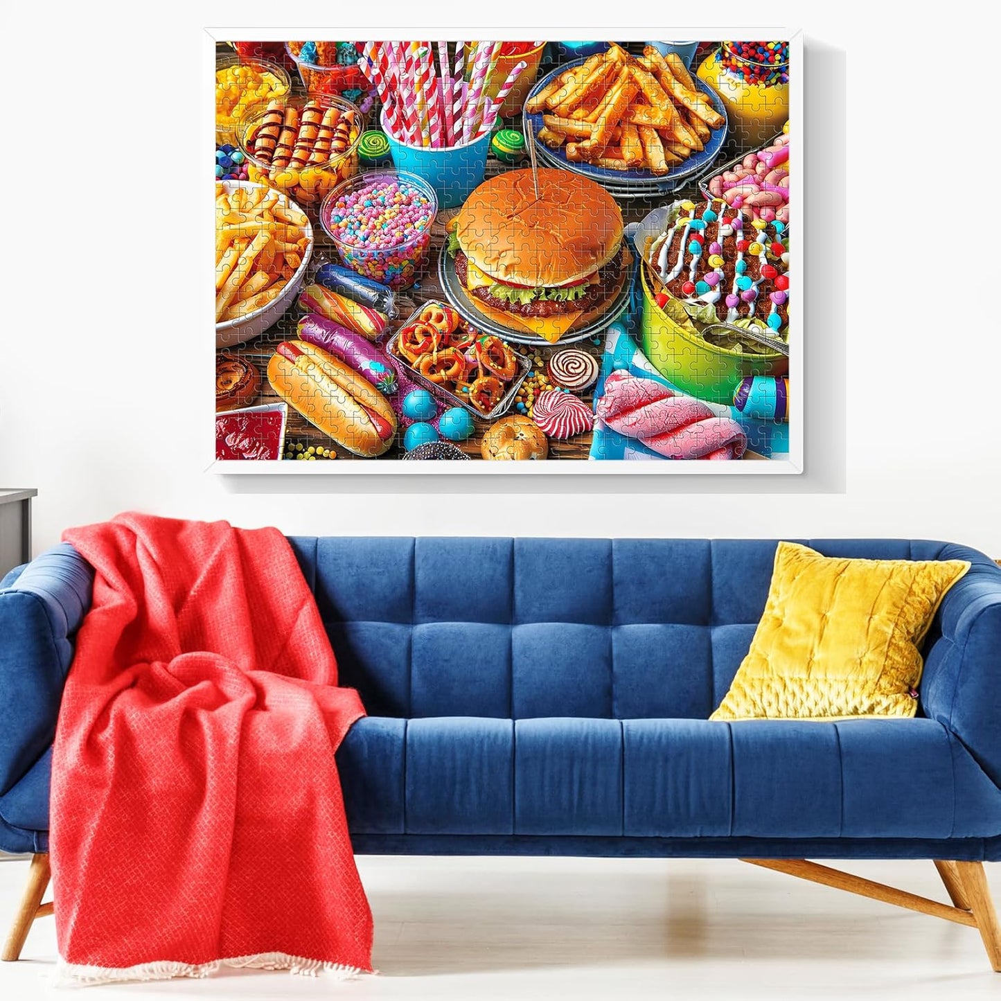 500 Piece Hamburger Jigsaw Puzzle for Adults | Fun Food-Themed Puzzle, 20.5x15 in