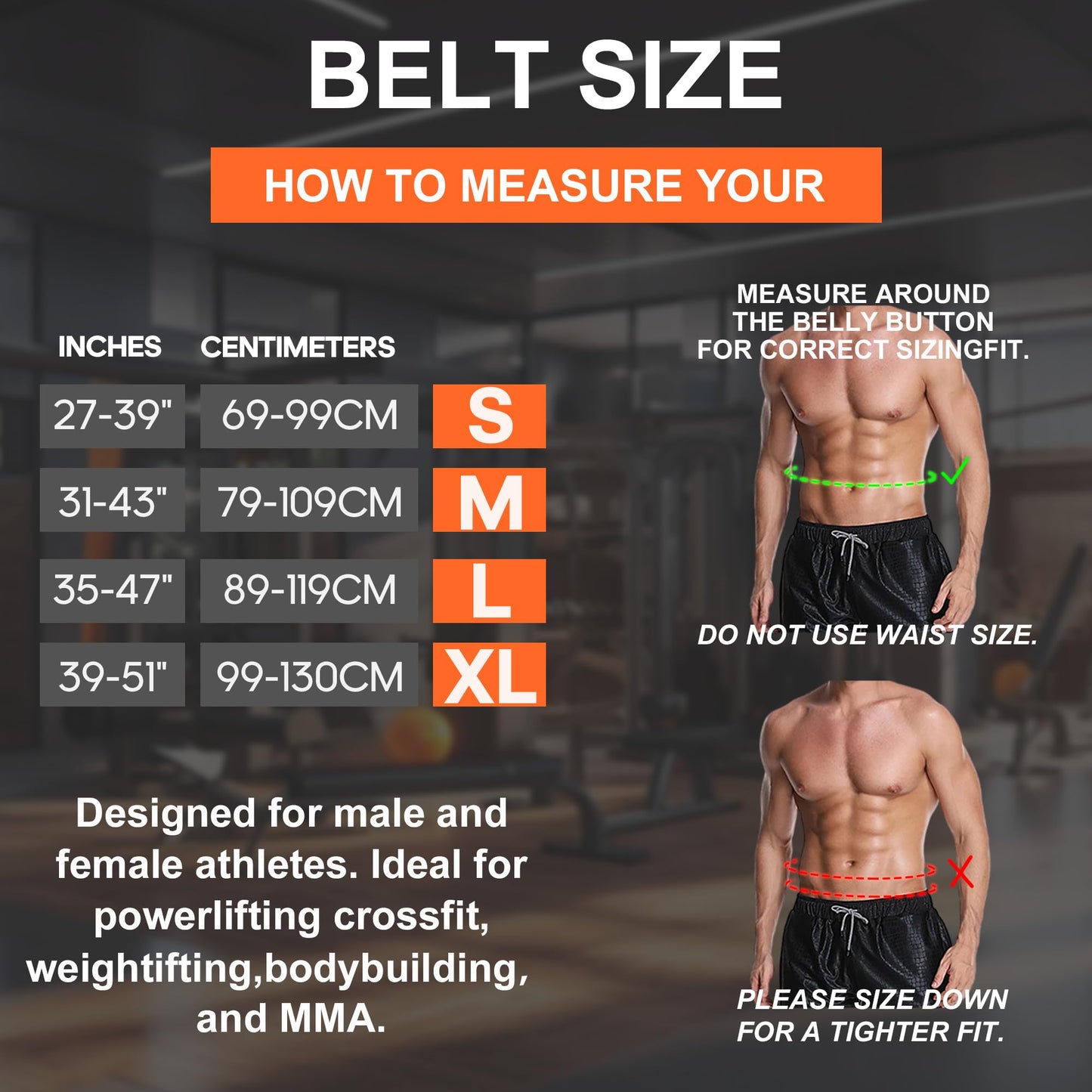 Leather Weight Lifting Belt, Men Belt for Gym Weight Belt Lumbar Back Support Powerlifting Weightlifting Heavy Duty Workout Training Strength Training Fitness (Yellow-S)