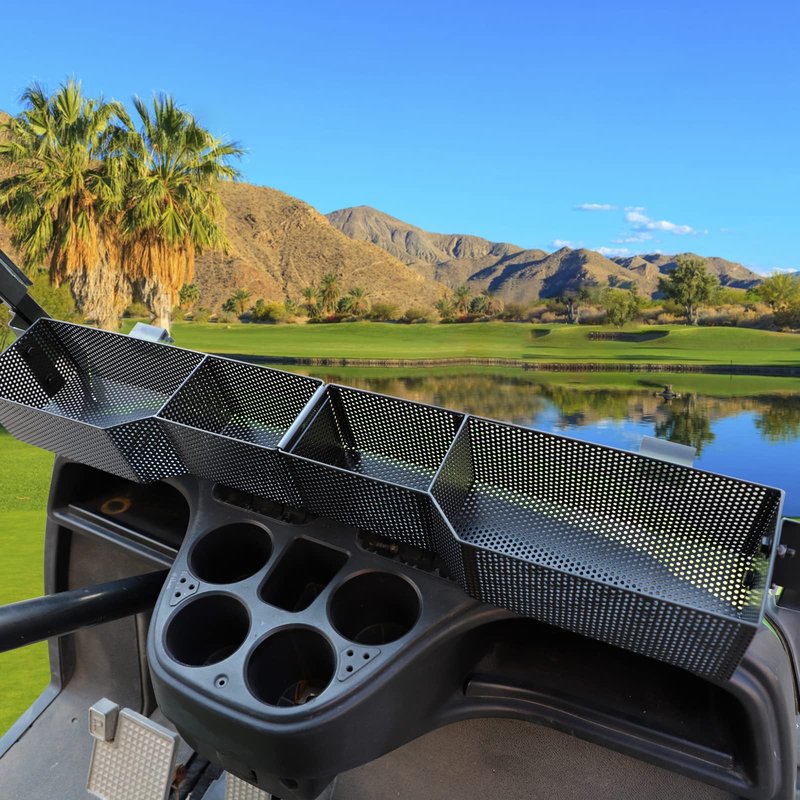 Roykaw Golf Cart Front Inner Basket Dash Storage/Tray Organizer Rack Compatible with Yamaha G29/Drive/Drive 2 G&E Golf Cart,Upgrade Larger Compartments & More Sturdy and Durable, Easy Installation